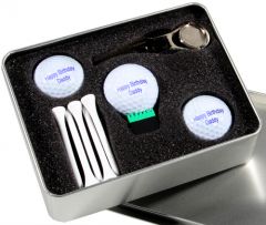 Personalised Two Ball Golf Gift Set with USB Golf Ball | Best4SportsBalls