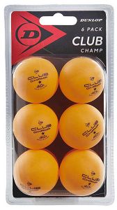 Printed Club Champ Dunlop table tennis balls