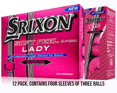 Sirxon Lady Soft-Feel Passion Pink printed golf balls | Best4Balls