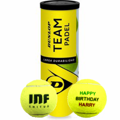 Printed Dunlop Team Padel Balls | Best4SportsBalls