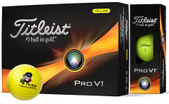 Printed personalised New Pro V1 Yellow golf balls | Best4SportsBalls