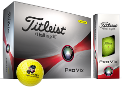Personalised printed New Titleist Pro V1x Yellow Golf Balls | Best4SportsBalls