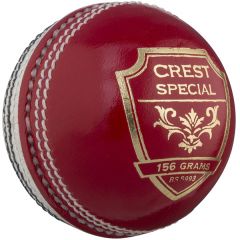 Crest Special Red/White personalised cricket ball | Best4Balls