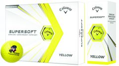 Personalised Callaway Supersoft Yellow Golf Balls |Best4SportsBalls