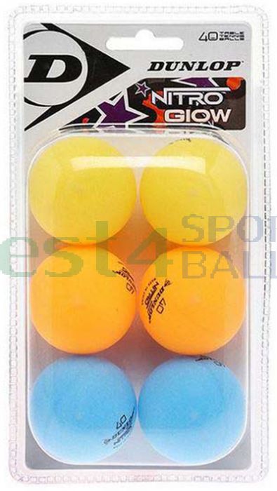 Balle De Tennis De Table - Dunlop - 40+ Nitro Glow 6 Ball Blister à Prix  Carrefour